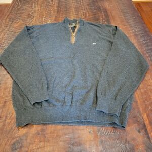 Southern Point Co. 1/4 Zip Pullover Sweater Grey Hayward Dog Logo Men's Size XL